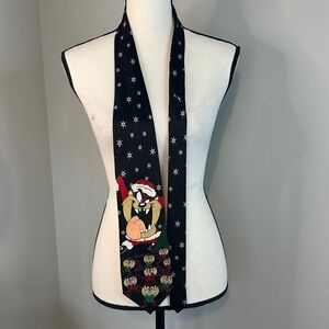 Vintage 1997 Looney Tunes Tasmanian Devil Christmas Men’s Tie